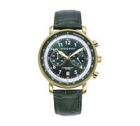 Viceroy Magnum 401449-64 - Orologio da uomo, cronografo analogico, cassa in acciaio IP Gold 40 mm, quadrante verde, cinturino in pelle verde
