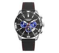 Viceroy Magnum 401455-57 - Orologio da uomo, cronografo analogico, cassa in acciaio inox, quadrante nero con subquadranti blu, cinturino in pelle nera