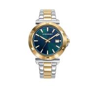 Viceroy Fashion Chic 401308-67 - Orologio da donna analogico 40 mm, acciaio inossidabile bicolore argento e oro, quadrante verde, calendario, chiusura a doppio pulsante