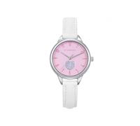Orologio VICEROY Bambina Acciaio 28 MM Sfera Rosa Guinzaglio Bianca + Argento 1ª