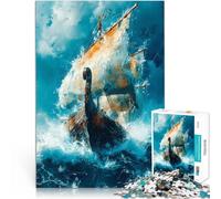 Vichinghi a vela Puzzle da 1000 pezzi per adulti Aiuta il cervello ad allenare i giocattoli che creano dipendenza per coltivare la pazienza Decorazione perfetta 38x26cm
