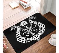 Vichinghi Mitologia Norrena Rune Scandinave Bussola Zerbino Di Benvenuto Confortevole Tappetini Porta Dingresso Facile Da Pulire Tappetino Da Bagno Per Camera Letto Terrazzo Soggiorno 40X60 Cm