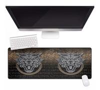 Vichinghi Norreni 60x40cm Mousepad Gaming Cuciture Anti-Sfilacciamento Rune del Valhalla stampate in 3D Desk Mat Con Base in Gomma Antiscivolo Accessori Scrivania Ufficio