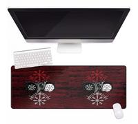 Vichinghi Norreni 90x40cm Tappetino Mouse Cuciture Anti-Sfilacciamento Albero del Mondo con Lupo Fenrir stampato in 3D Desk Mat Con Base in Gomma Antiscivolo Accessori Scrivania Ufficio
