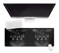 Vichinghi Norreni 90x50cm Mouse Pad Gaming Cuciture Anti-Sfilacciamento Runa del Corvo stampata in 3D Tappetino Mouse E Tastiera Con Base in Gomma Antiscivolo Accessori Ufficio