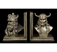 Vichingo Fermalibri - Figura Decorativa Fantasy Caschi Corna Dea Busto