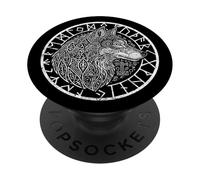 Vichingo Lupo Bussola Spirito Animale Simboli Norreni Run PopSockets PopGrip Adesivo