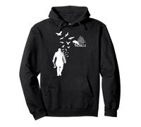 Vichingo Ragnar Lothbrok Valhalla Odin Corvi Felpa con Cappuccio