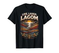 Vichingo Scandinavo Live Laugh Lagom Maglietta