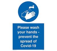 Vichingo segni si prega di lavarsi le mani - prevenire la diffusione di Covid-19
