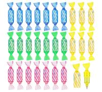 VICHOS Regali Compleanno Ospiti Bambino-Evidenziatori a forma di Caramelle 4 Colori (28PCS), Penna a Inchiostro Gel, Sacchetto Regalo Compleanno Bambino, Penna a Inchiostro Gel