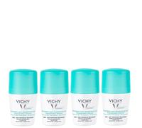 VICHY 48 Hour Intensive Anti-Perspirant Roll-on Deodorant Set for Sensitive Skin 4 x 50ml