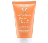 Vichy Capital Soleil, Latte Idratante Fresco SPF50+, Per Viso e Corpo, Protezione Molto Alta SPF50+ da Raggi UVA e UVB, Pelle Idratata Senza Aloni Bianchi, Con Acqua Vulcanica di Vichy, 150ml