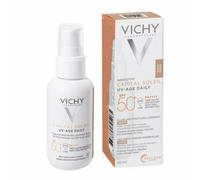 Vichy Capital Soleil UV-Age crema solare viso leggera colorata quotidiana col...