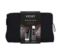 Vichy Pochette Regalo Uomo Hydra Mag C Gel Doccia 200ml + Sensi Shave Schiuma Da Barba 200ml