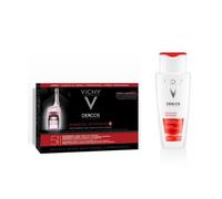 Vichy Dercos Aminexil Intensive 5 Trattamento anticaduta uomo 42 fiale da 6 ml & Vichy Dercos Shampoo Energy+ 200 ml