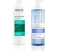 Vichy Dercos Shampoo Sebo Regolatore Trattante Capelli Grassi 200 ml + DT Dolcezza Shampoo Minerale 400 ml