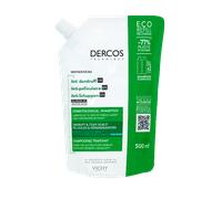 Vichy Dercos Shampoo trattante anti-forfora per capelli da normali a grassi, eco-ricarica 500ml