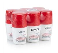 Vichy Dermo-Tolerance Deodorante Roll-On Antitraspirante 72h, 6x50 ml