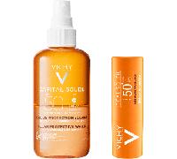 Vichy Eau de Protection Bronzante SPF50 200 ml + Ideal Soleil Stick SPF50+ 9 g Protezione Solare Completa per Corpo e Zone Sensibili
