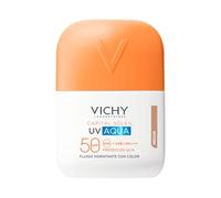 Vichy Vichy, spray UV Aqua Hydrating Fluid SPF50 per tutti i tipi di pelle, con formula anti-perdita di acqua, vitamina CG, vitamina E, glicerina e acqua vulcanica, 50 ml