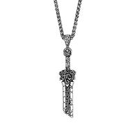 vicima Collana da uomo con spada spezzata, catena con ciondolo a forma di spada spezzata, catena a maglie da 61 cm