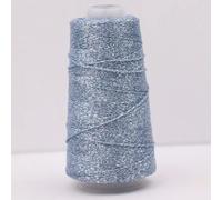 VICIYOO Filato di Seta Cavo Brillante da 100 g, 600 m, Fai da Te, Bambola Lavorata a Mano, Borsa, Cappello, Tessuto in Argento Puro Dorato, Filato per Maglieria Metallizzato