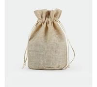 VICIYOO Fondo Rotondo Naturale Riutilizzabile juta Lino Coulisse Borse Sacchetto imballaggio Regalo Borsa Gioielli Borsa di Natale 10 Pezzi