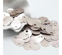 VICIYOO Grandi Paillettes argentate 10mm 20mm 30mm Grandi Fori Paillettes Piatte Rotonde sciolte Fai da Te Gioielli Cucito Matrimonio Artigianato Accessori per Indumenti 10g