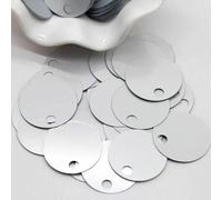 VICIYOO Grandi Paillettes argentate 10mm 20mm 30mm Grandi Fori Paillettes Piatte Rotonde sciolte Fai da Te Gioielli Cucito Matrimonio Artigianato Accessori per Indumenti 10g
