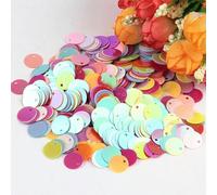 VICIYOO Paillettes Paillettes 10mm 15mm 20mm 25mm Grandi Paillettes Rotonde e Piatte con Foro per Decorazioni Fai da Te Carfs 10g