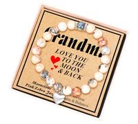 VICKHU Regali per la festa della mamma da figlia figlio braccialetto di pietra di luna di cristallo per le donne compleanno giorno del Ringraziamento Natale San Valentino regali per mamma zia nonna