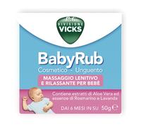 Vicks BabyRub Massaggio Lenitivo e Rilassante per Bebè, 50g