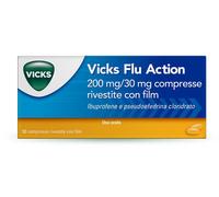 Vicks Flu Action 200 mg/ 30 mg Ibuprofene Pseudoefedrina 12 Compresse