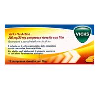 Vicks Flu Action 200 mg/30 mg 12 Compresse - Raffreddore e Influenza