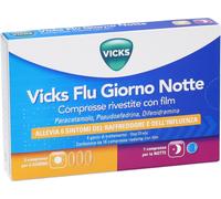vicks Flu Giorno e Notte 12 Compresse Giorno + 4 Compresse Notte