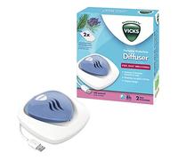 Vicks Portable Waterless Diffuser - USB Plug-In - Easy Breathing - Nightlight Feature - Essential Oil Pads Included - For Children's Bedrooms and Babies Nurseries - VH1800JUVEU