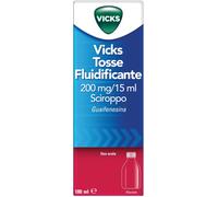 vicks tosse Fluidificante Sciroppo Tosse Grassa 200mg/15ml Guaifenesina 180 ml