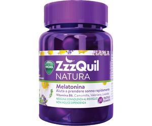 vicks ZzzQuil Natura Integratore Per Dormire 30 Pastiglie Gommose