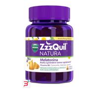 Vicks ZzzQuil Natura Integratore per il sonno con Melatonina Mango e Banana 30 pastiglie gommose