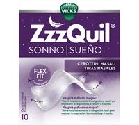 vicks ZzzQuil Sonno Strisce Nasali per Smettere di Russare 10 Cerotti
