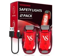VICKSONGS 2pcs Luce Running Ricaricabile USB - LED Bicicletta, Stroboscopica, Sicurezza da Corsa, Accessori Bici