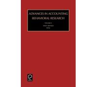 Vicky Arnold Advances in Accounting Behavioral Research (Copertina rigida)