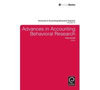 Vicky Arnold Advances in Accounting Behavioral Research (Copertina rigida)