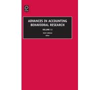Vicky Arnold Advances in Accounting Behavioral Research (Copertina rigida)