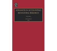 Vicky Arnold Advances in Accounting Behavioral Research (Copertina rigida)