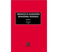 Vicky Arnold Advances in Accounting Behavioral Research (Copertina rigida)