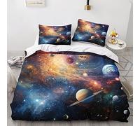Vicky0415_galaxy_with_planets_and_stars_503fcfe0-70d1-4497-9193-7f177163a5d9 Set Copripiumino Chiusura A Cerniera Bedding Set Morbida Microfibra Duvet Cover Calore Set Di Biancheria Da Letto Lavabile