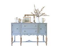 Vickyliou Entrance table， Mobiletto portaoggetti blu intagliato vintage - Mobiletto portaoggetti multifunzionale for ingresso e soggiorno,Console table with storage