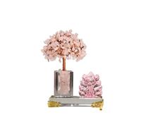 Vickyliou Home Decor， Decorazione for Albero di Cristallo, Ingresso, TV, refrigeratore for Vino, Regalo for la casa,Crystal Tree(Pink)